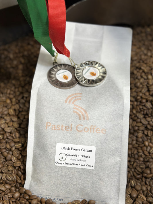 Award-winning Black Forest Gateau with Golden Bean medals